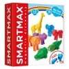 SmartMax - Les Animaux Du Safari - My First Safari Animals - Jouet de Construction Magnétique - 6 Animaux à Assembler - Pour 