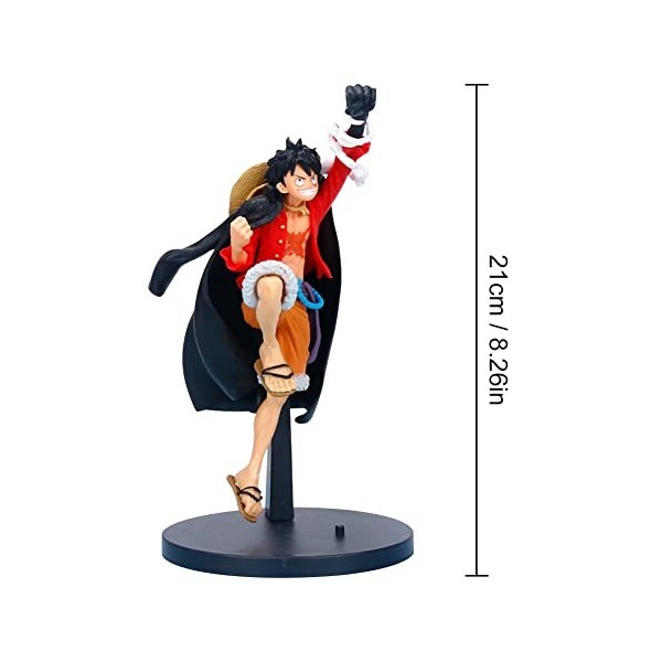 Hilloly Figurines Pirate Nautiques King de Monkey D. Luffy, 1 PCS Figurines de One Piece Cake Topper Voiture, Bureaue Voiture