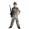 CIAO- Déguisement Militaire Desert Force pour Enfant Taille 10-12 Ans Costumes, Garçon, 10875.10-12, Camouflage