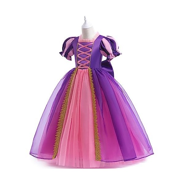 IBTOM CASTLE Filles Princesse Robe+Accessoires Raiponce Ensemble Conte De Fées Cosplay Halloween Carnaval Costumes Noël Anniv