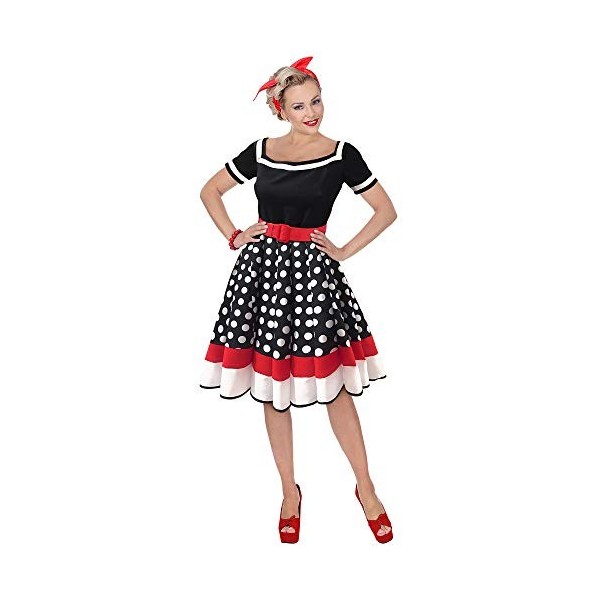 "THE 50s FASHION" dress with petticoat, belt - M 