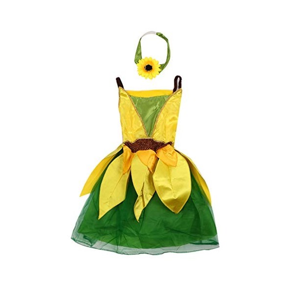 Toyvian 1 Pc Jupe en Tulle Robe Tutu De Fête Costume De Jeu De Rôle Tenues De Tournesol Bandeau Filles Vêtements De Bébé Fill