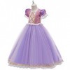 Déguisement Rapunzel-Fille Robe de Princesse Raiponce Costume pour Enfants- Rapunzel Robe Carnaval Cosplay Déguisements Fête 