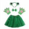 Lot grenouille costume - grenouille - pour fille - fille - tutu - bandeau - gants - noeud papillon - déguisement accessoires 