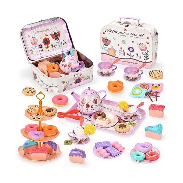 Katutude Jouet de Cuisine en Bois, Accessoire Cuisine Enfant Jeu de Simulation Enfant Kits De Cuisine À Jouer avec Cuisinière