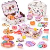 Katutude Jouet de Cuisine en Bois, Accessoire Cuisine Enfant Jeu de Simulation Enfant Kits De Cuisine À Jouer avec Cuisinière