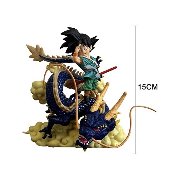 simyron Figurine Son Goku - 15 CM Goku Figure Super Saiyan Anime Figure-Forme Ordinaire Wukong Tenant Un Cerceau doré Figurin