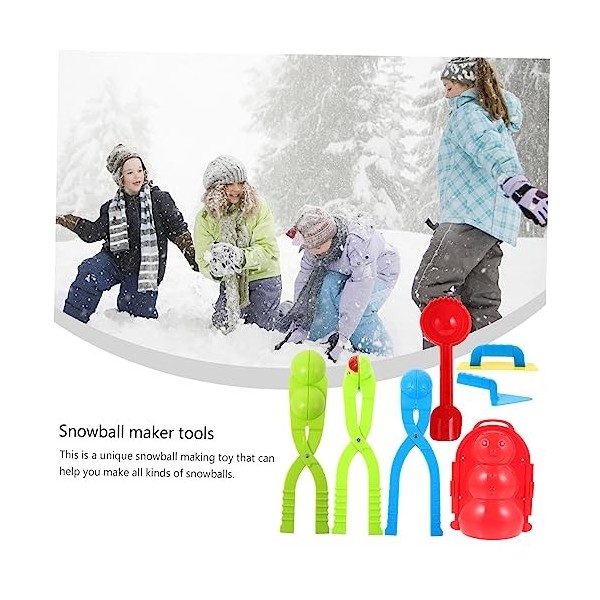 INOOMP 14 Pièces Boule De Neige Jouet pour Enfant Ensembles De Jeux en Plein Air Ensemble De Jeu en Plein Air pour Enfants Jo