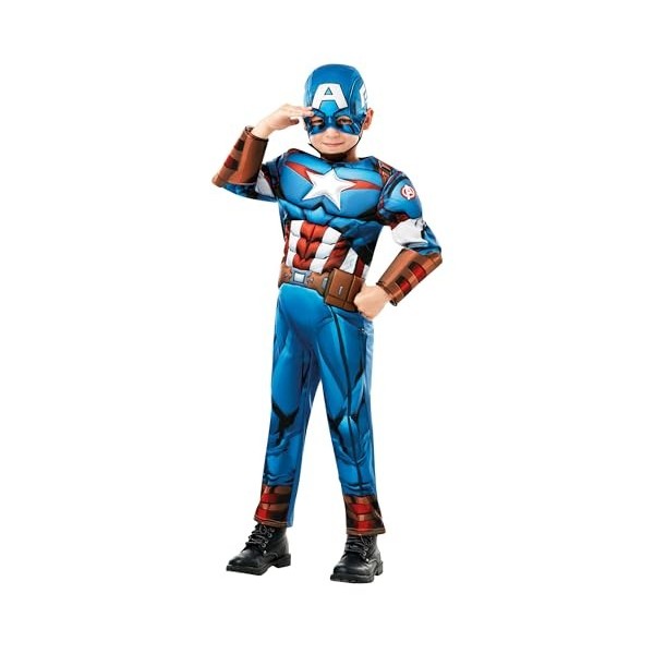 Rubies - AVENGERS officiel -Déguisement Luxe Captain America 3-4 ans