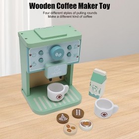 Jouet de Cafetière en Bois pour Enfants, Ensembles de Cuisine pour Tout-petits, Encourage Limagination, Accessoires de Cuisi