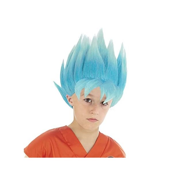 Chaks Perruque Bleue Goku Saiyan Super Dragon Ball Enfant - Bleu - Taille Unique