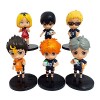 Haikyu Lot de 6 figurines Tadashi Yamaguchi Hinata Shoyo Toru Oikawa Tobio Kageyama Kozume Kenma Accessoires de collection Ca