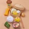 TOYANDONA Lot de 58 jouets chinois de petit déjeuner pour enfants, jouets de cuisine, jeux de rôle, meubles de maison de poup