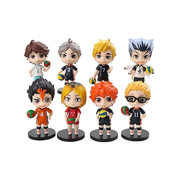 Haikyu Lot de 6 figurines Tadashi Yamaguchi Hinata Shoyo Toru Oikawa Tobio Kageyama Kozume Kenma Accessoires de collection Ca