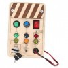 Amagogo Planche dactivités sensorielles LED pour enfants, jouets dapprentissage des compétences, jeu dintérieur, jouet de 