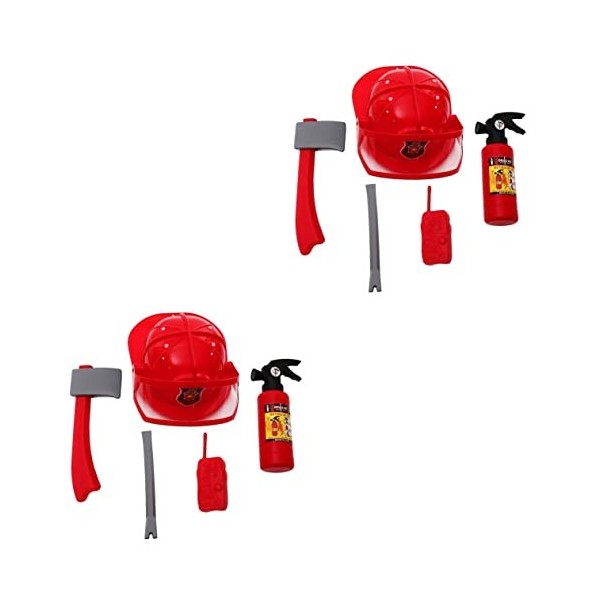 STOBOK 2 Ensembles DAccessoires De Feu Jouets DIntérieur Outils pour Enfants Déguisement pour Enfants Accessoires De Jeu De