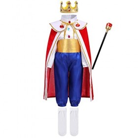 OBEEII Déguisement Prince Charmant Enfant, Prince Charmant Cendrillon Costume pour Garçons Jeu de rôle Cosplay Carnaval Hallo
