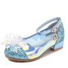 New Front Cristal Fille Reine des Neiges Sandales à Talon Cosplay Boucle Princesse Elsa Enfants Chaussures pour Déguisement C