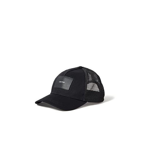 Calvin Klein Patch Trucker Capuchon, CK Black, Taille Unique Homme