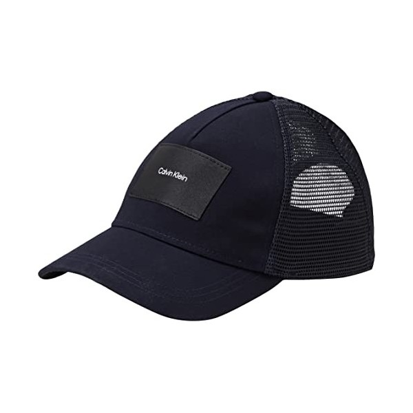 Calvin Klein Patch Trucker Capuchon, CK Black, Taille Unique Homme