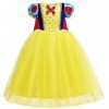 BanKids Robes de princesse pour filles, costume de Blanche-Neige, pour fête danniversaire, Halloween, déguisement de 3 à 10 