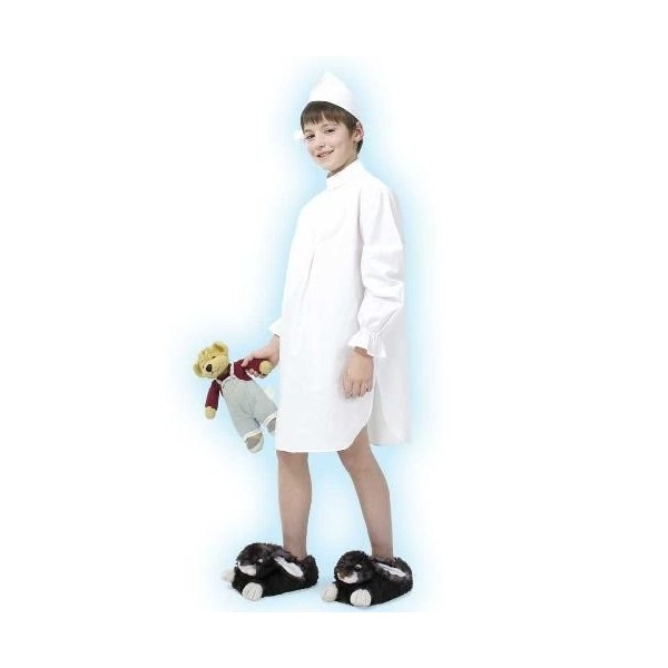 Nightshirt with Hat Child Costume Size 104/116 – 152/164, White, 128