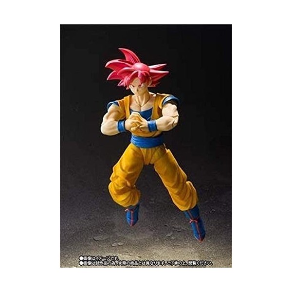 HQYCJYOE Anime Personnages Modèle Action Figure Dragon Ball Goku Super Saiyan Dieu Movable Joint PVC Jouet Statuette Poupée 1