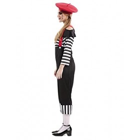 EUROCARNAVALES Déguisement mime pantalon femme - Noir - M/L 42 
