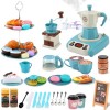 FORMIZON 52 Pcs Service à Thé pour Enfants, Tea Party Jeux de Rôle Vaisselle, Accessoires de Jeux de Cuisine Jouets pour Fill