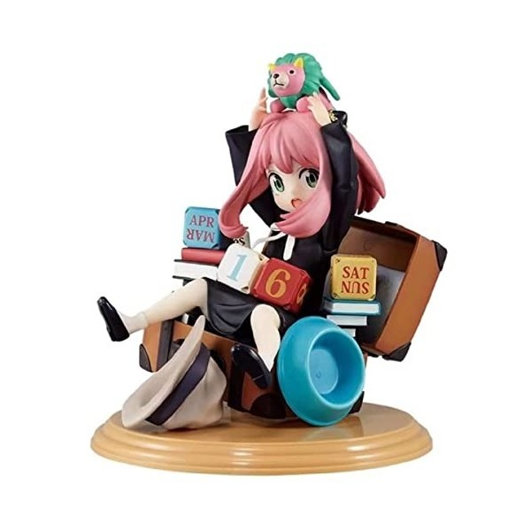 REOZIGN Spy x Family Anya Forger Anime Action Figurine, 16cm / 6.3inch Anya Personnage Figurine PVC Statue Collections Décora
