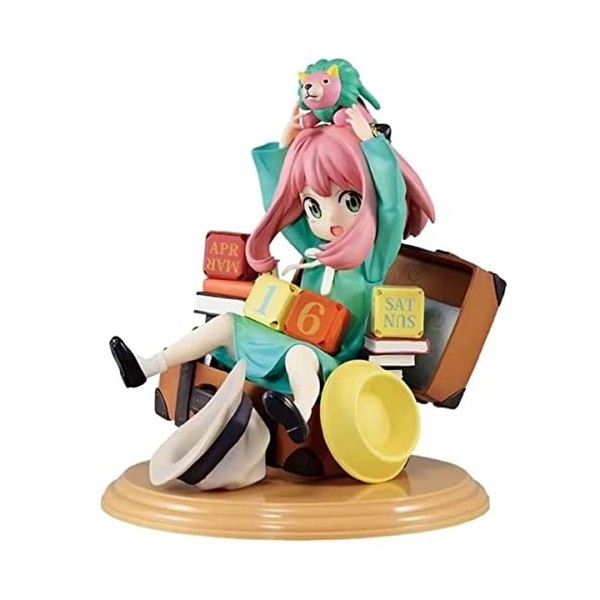 REOZIGN Spy x Family Anya Forger Anime Action Figurine, 16cm / 6.3inch Anya Personnage Figurine PVC Statue Collections Décora