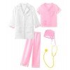 ReliBeauty Déguisement Docteur Enfant Blouse Blanche Docteur Cosplay 3-4ans, 100