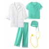 ReliBeauty Déguisement Docteur Enfant Blouse Blanche Docteur Cosplay 3-4ans, 100