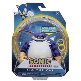 Jakks Pacific Sonic The Hedgehog Figurine de chat avec anneaux 10,2 cm