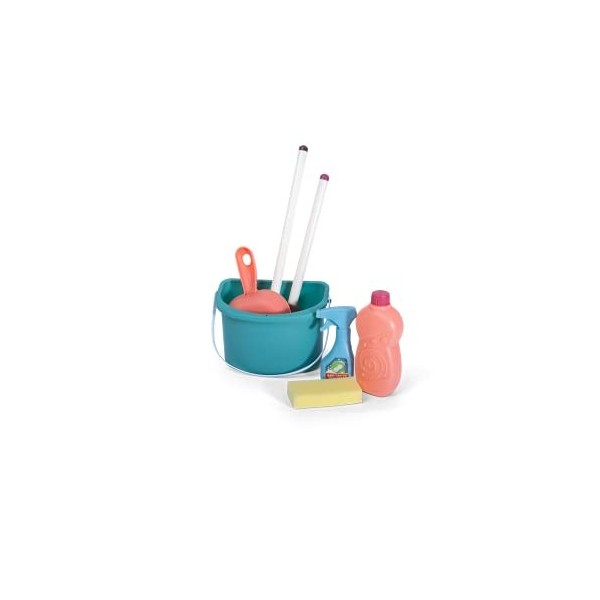 JoyKip Ensemble de nettoyage pour enfants – Jeu de rôle avec balai, pelle à poussière, seau et détergent pour enfants garçons