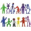 Jiumaocleu Lot de 12 figurines Rainbow Friends – Personnages de dessin animé populaires Rainbow Friends Toys Figure modèle 6,