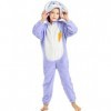 KIDSEPT Déguisement de Lapin pour Enfants, Combinaison danimal Violet pour Garçons et Filles, Vêtement Costume à Capuchon Fl