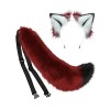 LOVIVER Oreilles et Queue de Loup en Peluche, Lolita Cosplay Coiffe en Ornement Bandeau Jouets Épingle à Cheveux Pince à Chev