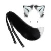 LOVIVER Oreilles et Queue de Loup en Peluche, Lolita Cosplay Coiffe en Ornement Bandeau Jouets Épingle à Cheveux Pince à Chev