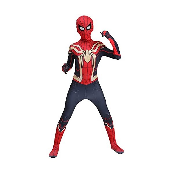 KJHGVBM Costume Spiderman Enfant,Deguisements Complet Spiderman Adulte No Way Home,Costume Spiderman Noir Femme Garcon Super 