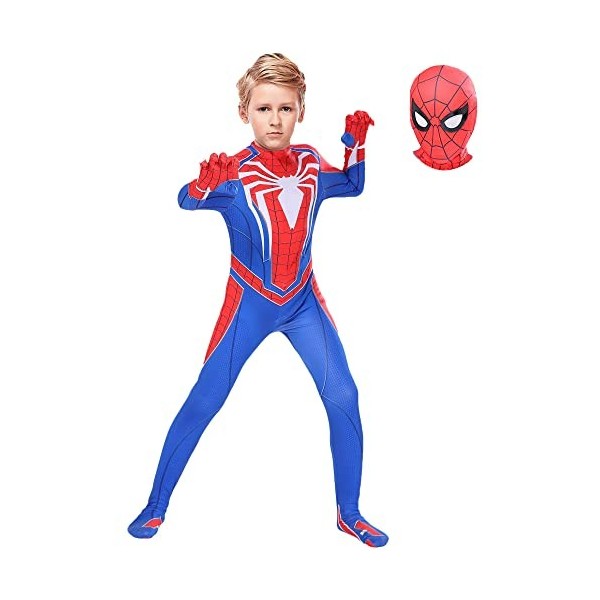 KJHGVBM Costume Spiderman Enfant,Deguisements Complet Spiderman Adulte No Way Home,Costume Spiderman Noir Femme Garcon Super 