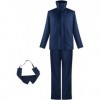 Jiumaocleu Jujutsu Kaisen Cosplay Costume Gojo Satoru Role Play Uniform Outfits Suits Top + Pants + Eye Mask, Halloween Carni