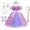 IBTOM CASTLE Filles Princesse Robe+Accessoires Raiponce Ensemble Conte De Fées Cosplay Halloween Carnaval Costumes Noël Anniv