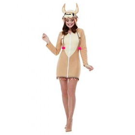 Smiffys 47770L Llama Costume pour femme Marron Taille 44 à 46