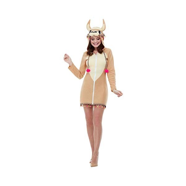 Smiffys 47770L Llama Costume pour femme Marron Taille 44 à 46