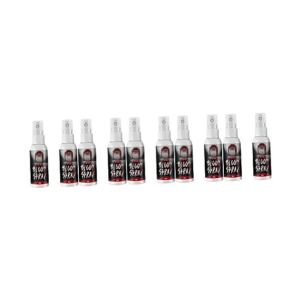 minkissy 10 Pièces Faux Spray De Sang Tenues De Cosplay Décor Rouge Costume De Cosplay Accessoire De Sang DHorreur Maquillag