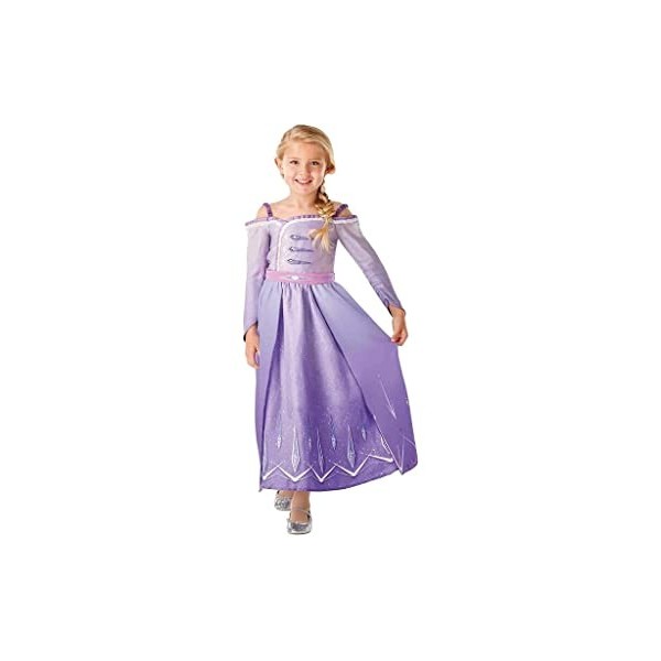 Rubies Déguisement Elsa de la Reine des Neiges 2 Disney Robe Violet pour filles 300626-L 