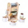 MagiDeal Machine à Expresso en Bois, Ensemble de Jeu, Accessoires de Cuisine, Jeu pour Apprendre, Encourage Le Jeu imaginatif