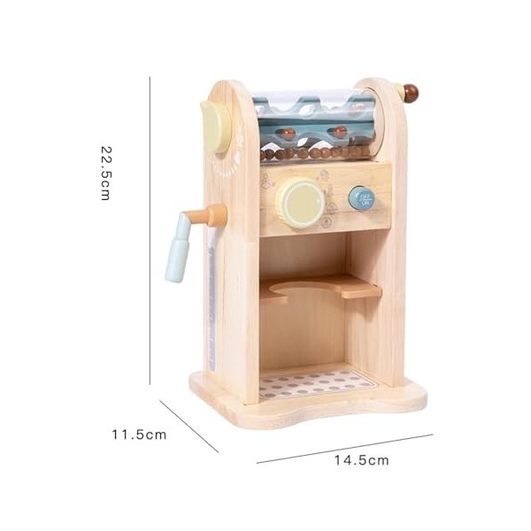 MagiDeal Machine à Expresso en Bois, Ensemble de Jeu, Accessoires de Cuisine, Jeu pour Apprendre, Encourage Le Jeu imaginatif