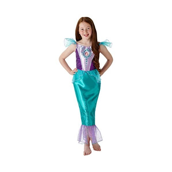 Rubies 640716S Costume officiel Disney Princesse Ariel Gem pour fille Taille S 3-4 ans Hauteur 104 cm Vert